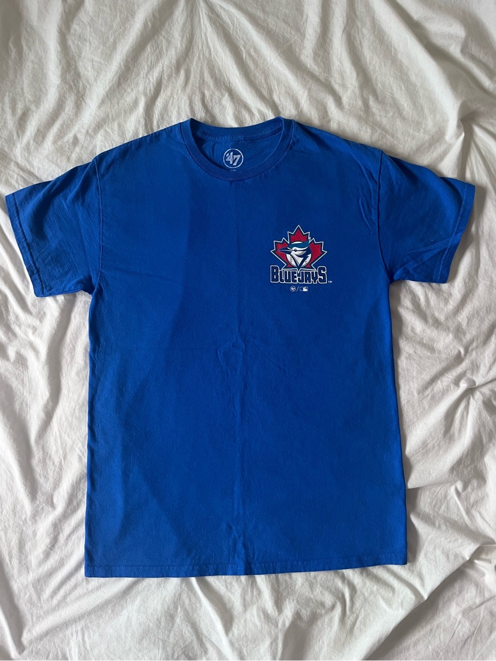 47 Brand Toronto Blue Jays Retro Maple Leaf Logo T-Shirt Blue Men’s Medium